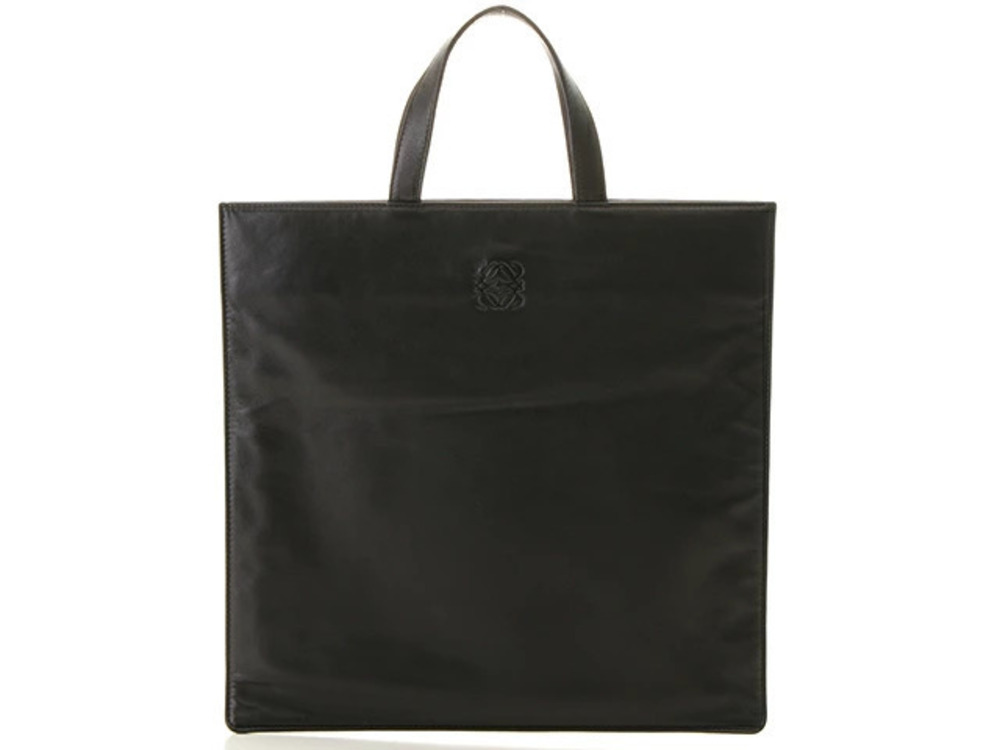Loewe Anagram Black Leather Tote Bag